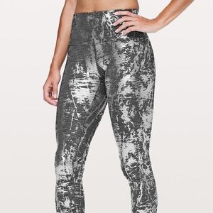 Lululemon Wunder Under High Rise Tight Silver Foil